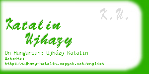 katalin ujhazy business card
